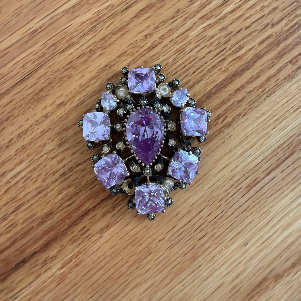 Juicy couture purple gem brooch vintage